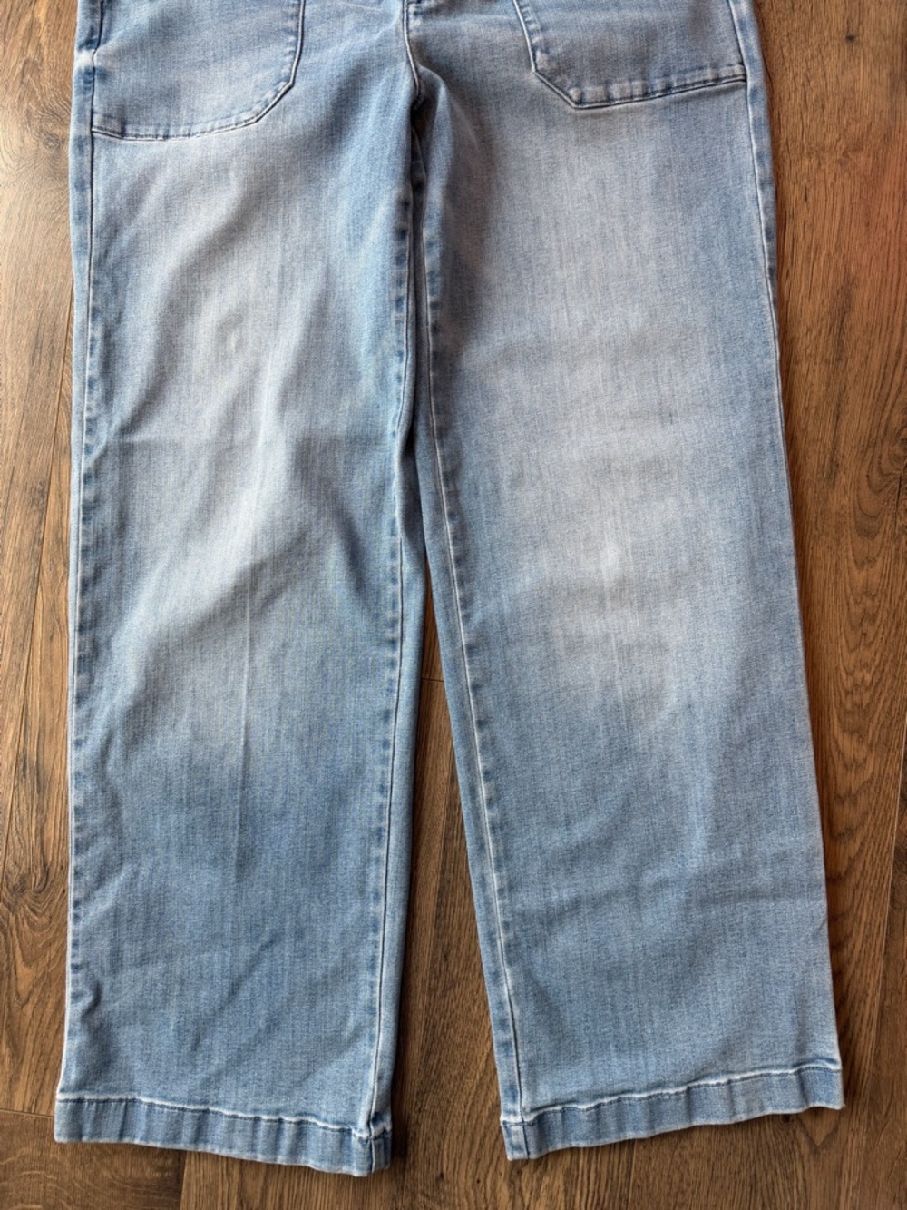 J. Jill Denim High-Rise Wide Leg Women's 12 Light Wash Comfort Preppy Stretchy - Picture 6 of 16
